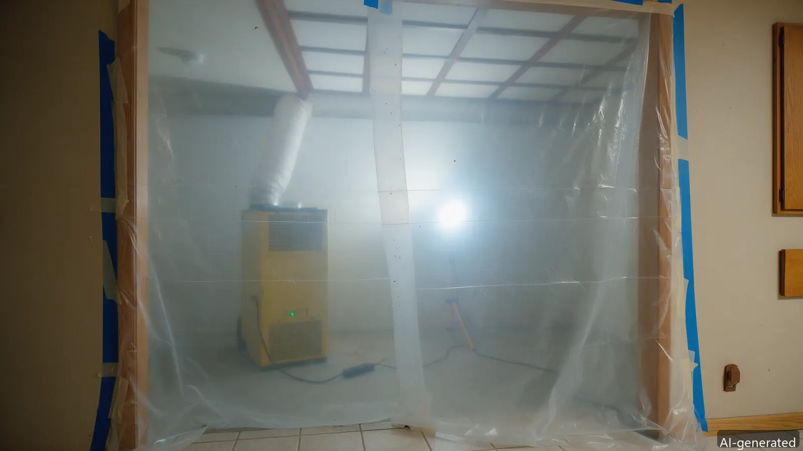 AI-generated photo of remediation containment setup