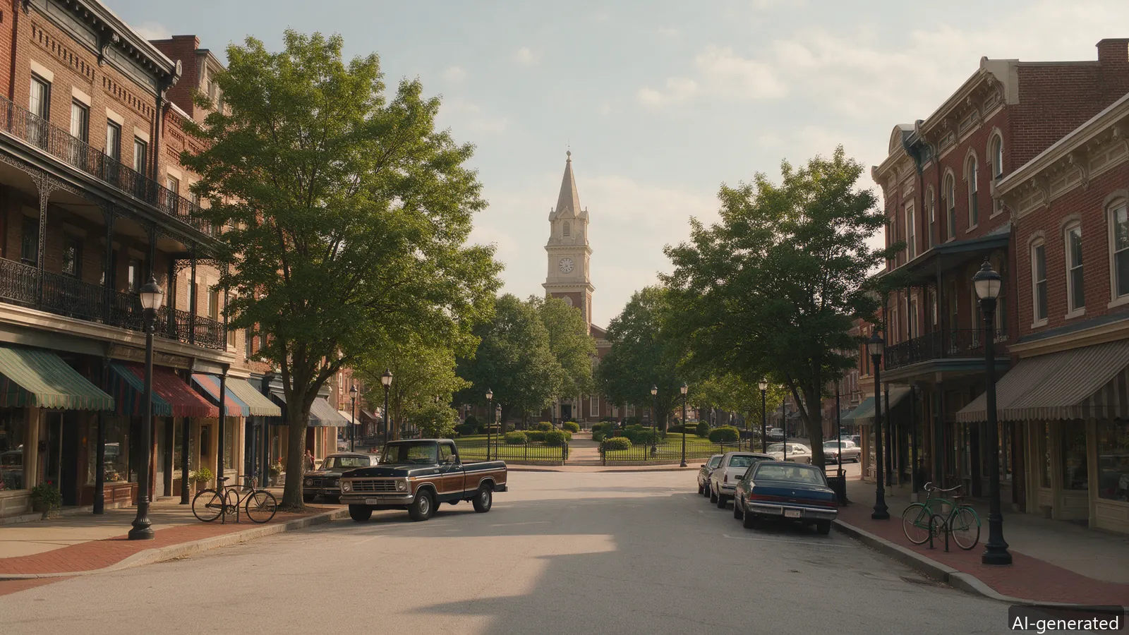AI-generated photo of Hanover main street